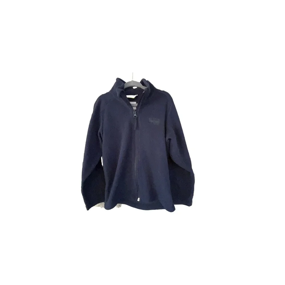 Helly Hansen 6 Navy Blue Fleece Jacket full Zip Small Embroidered Logo kids